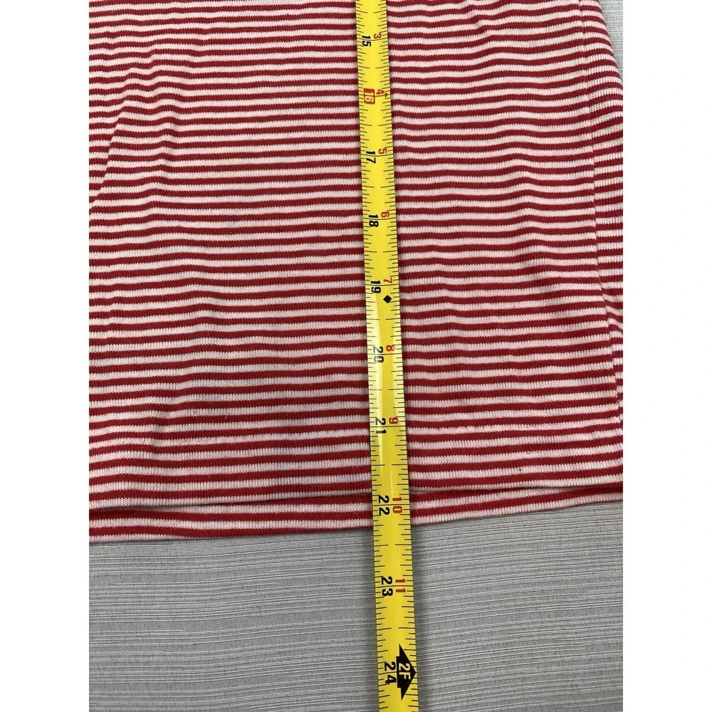 Vintage Izod Lacoste Shirt Youth Size 18 Red Striped Short Sleeve Blue Crocodile